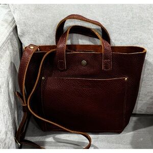 Portland Leather Goods Mini Crossbody Tote Bag